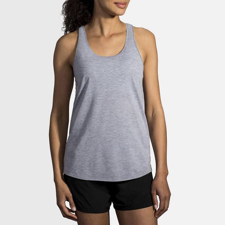 Brooks Distance NZ - Women's Running Tank Top - Grey (50724-JZQX)